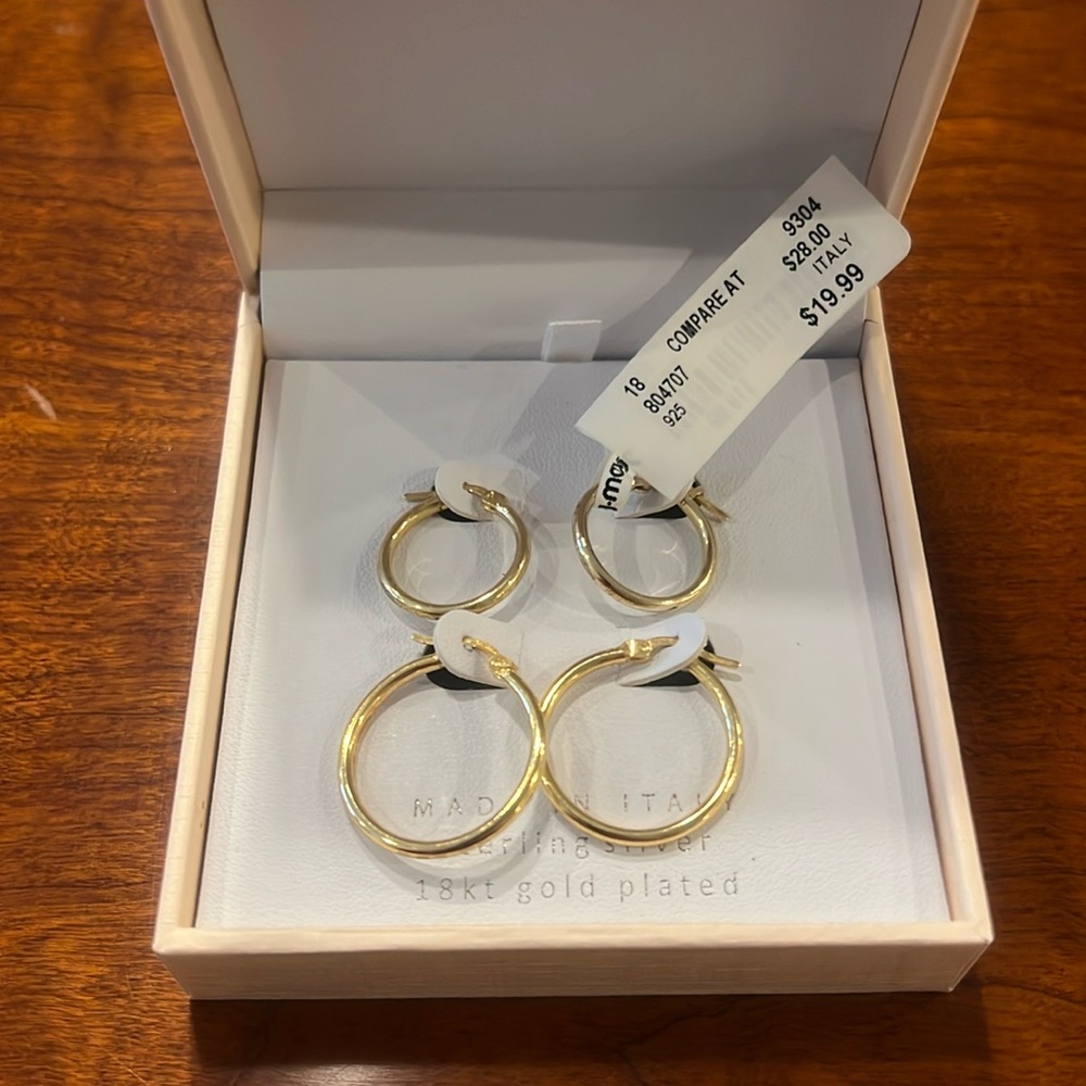 Mia Fiore Set of 2 Hoops
